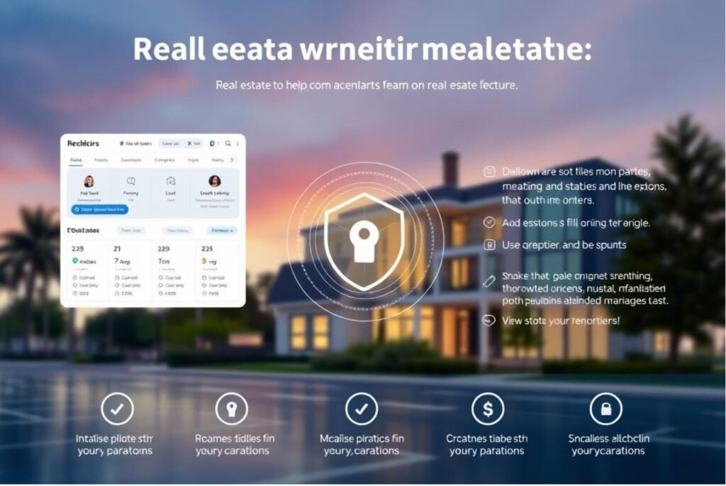 Imagem de uma plataforma de blockchain imobiliário