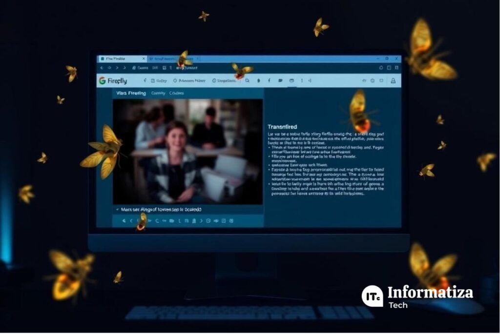 imagem-do-Fireflies-em-acao-com-uma-tela de computador mostrando uma reuniao sendo