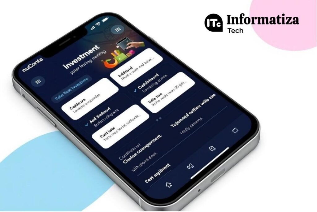 Imagem da tela do aplicativo NuConta mostrando as opções de investimento.