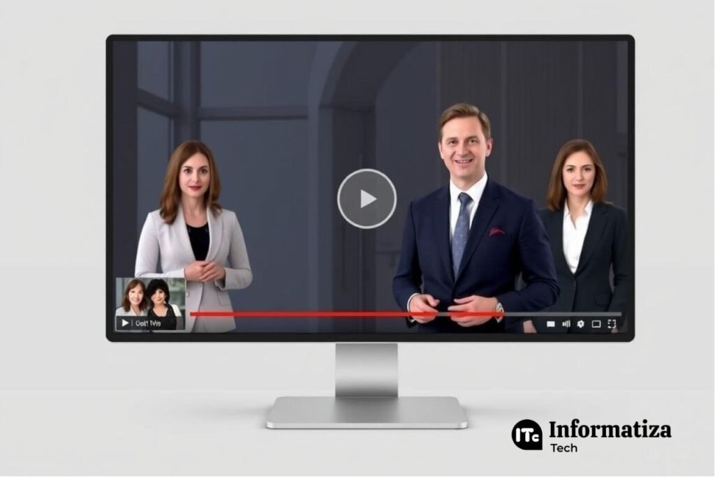 video corporativo com a Synthesia utilizando apresentadores virtuais realistas